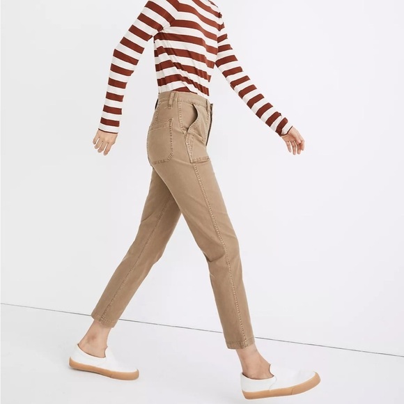 🏷️ 2/$20 Madewell Stovepipe Fatigue Pants in Olive - Picture 1 of 9
